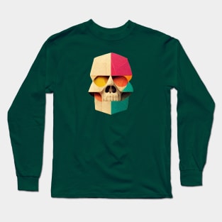 Cubic Paper Skull Long Sleeve T-Shirt